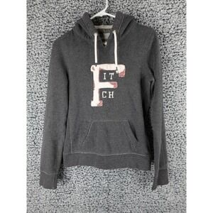 VINTAGE Abercrombie & Fitch Sweater Womens M Gray Hoodie Sweatshirt y2k 2000s